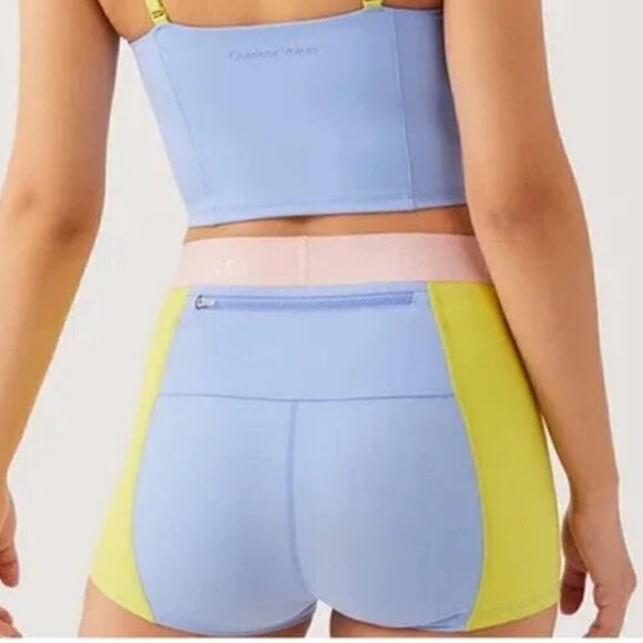 Outdoor Voices Zoom 1.5" SuperForm Fitted Bloomer Shorts Sky Lime Size XS NWT - Picture 3 of 7